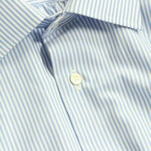 画像をギャラリービューアに読み込む, 【シャツ】 サンプル 日本製 ブルー ロンドン ストライプ 43-88