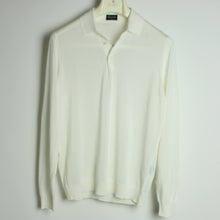 画像をギャラリービューアに読み込む, 【ニットポロ】Drumhr ドルモア 長袖 ホワイト