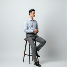 画像をギャラリービューアに読み込む, 【シャツ】 サンプル　日本製　ブルー　ロンドン ストライプ　43-88
