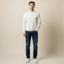 Load image into Gallery viewer, [Knit polo] Drumhr long sleeves charcoal　
