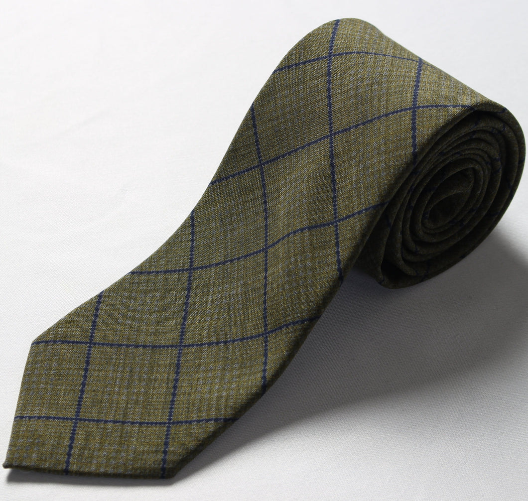 [Tie] Stefano Visi Italian wool check pattern